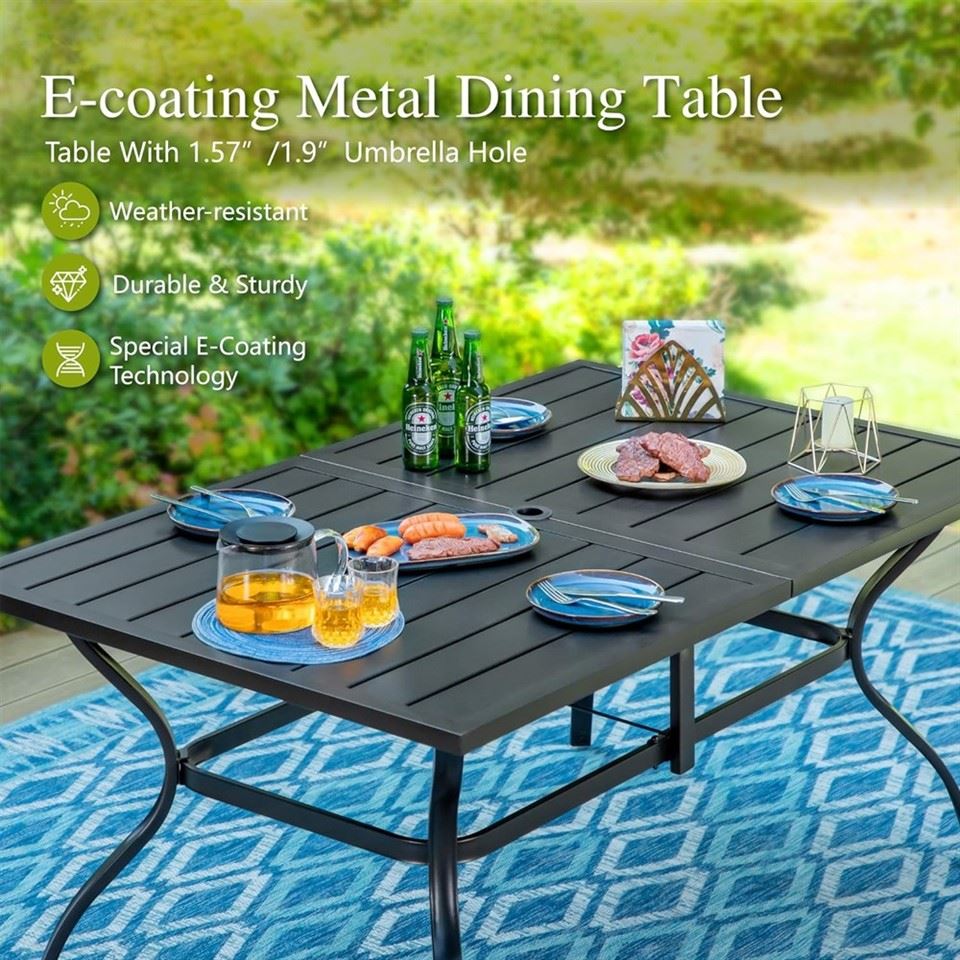 outdoor dining set with umbrella